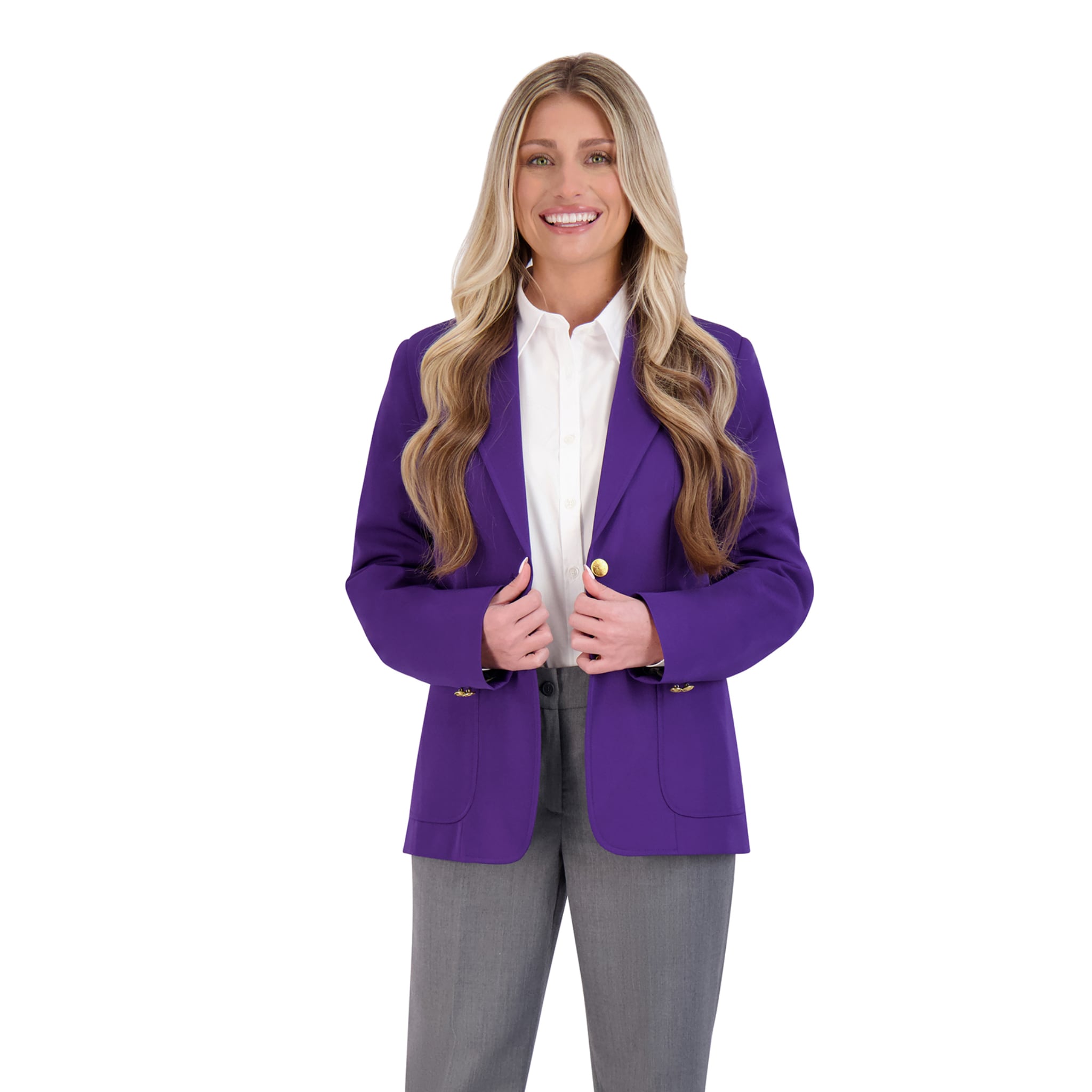 Executive Apparel "Ultralux" Misses Purple Blazer Jacket