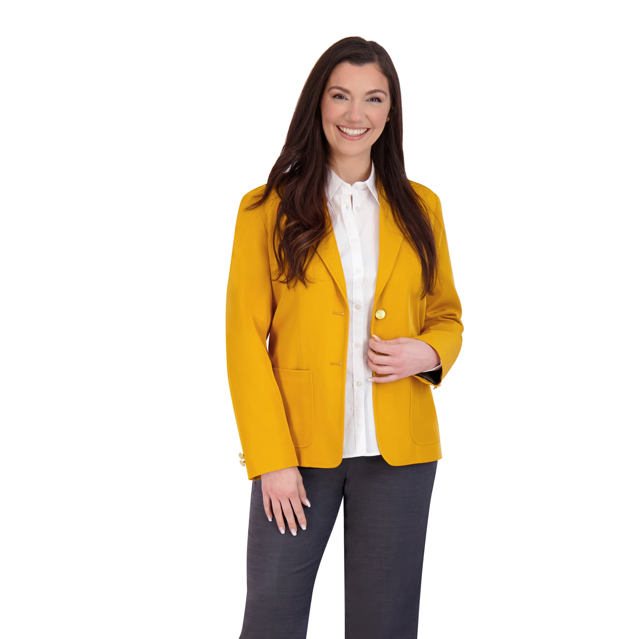 Executive Apparel "Ultralux" Misses Gold Blazer Jacket