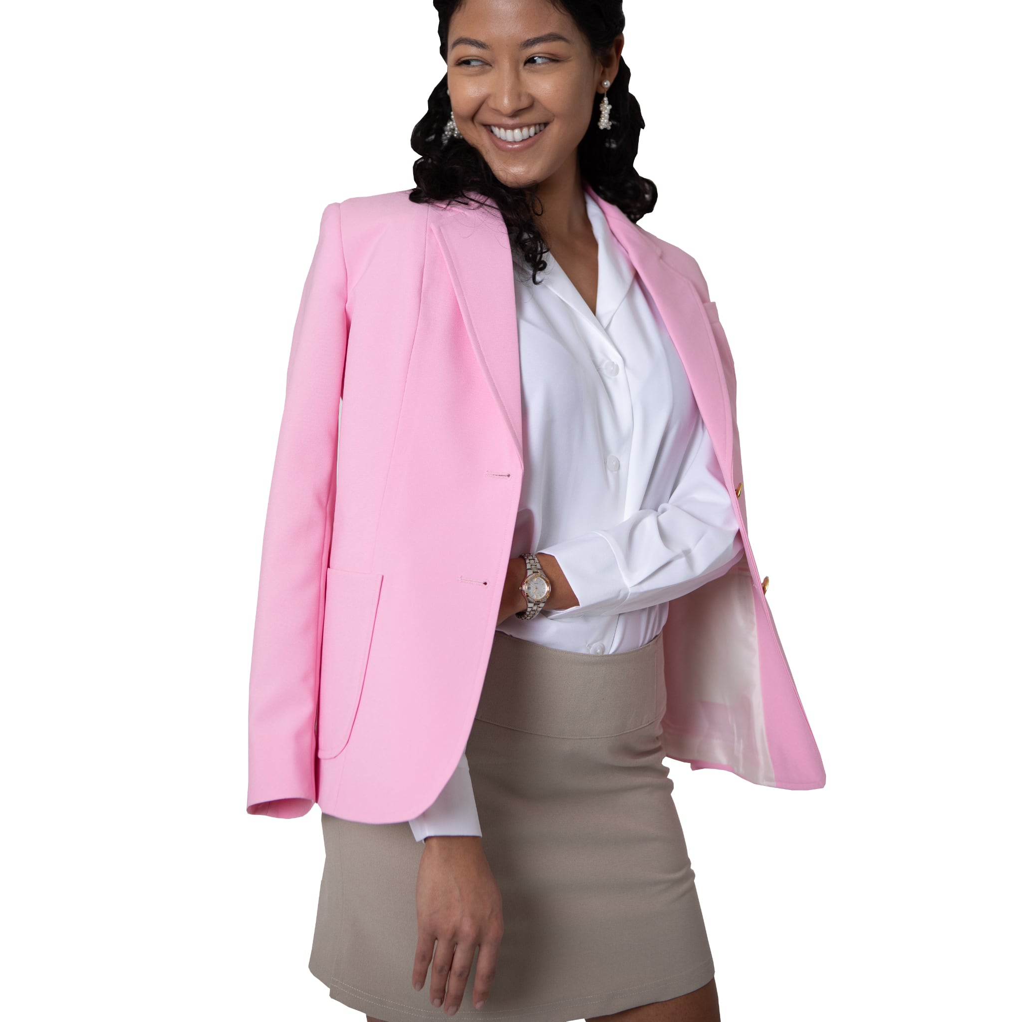 Executive Apparel "Ultralux" Misses Pink Blazer Jacket