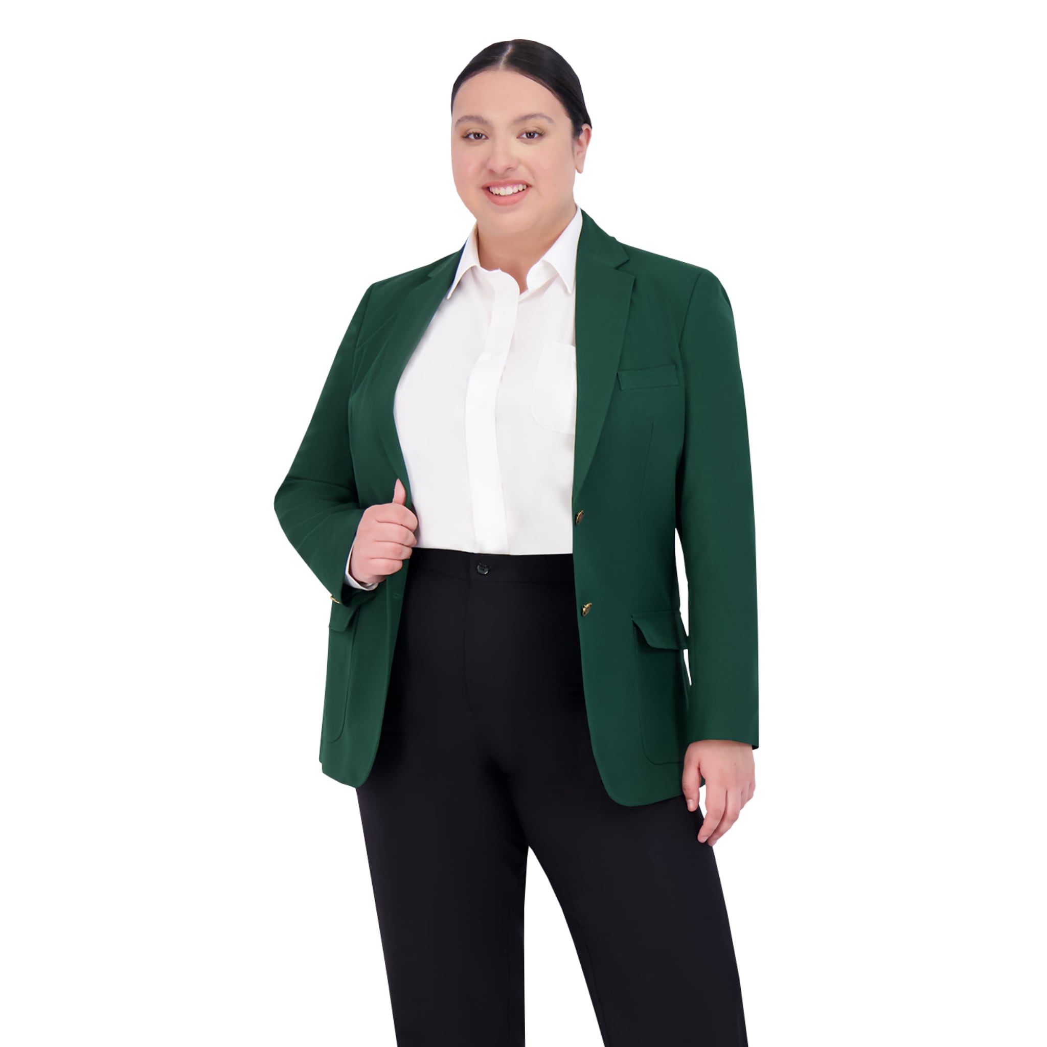 Neil Allyn "Career Basics" Misses Hunter Green Blazer Jacket